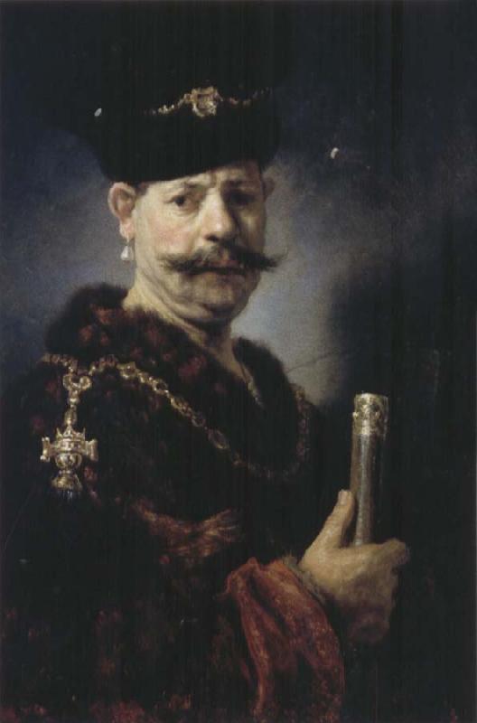 REMBRANDT Harmenszoon van Rijn The Polish Nobleman or Man in Exotic Dress oil painting image